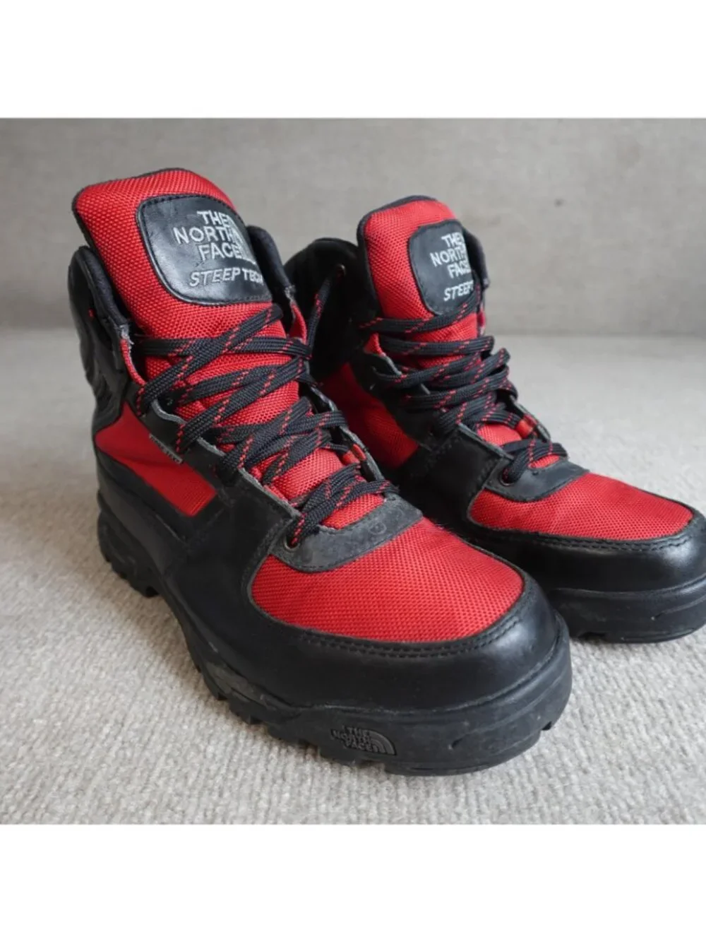 The North Face Mens Boots 9 Black Red Steep Tech Gore-Tex Vintage